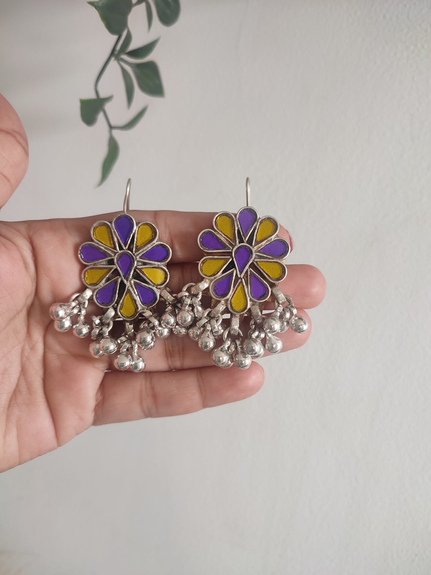 Neelam Glass Earrings