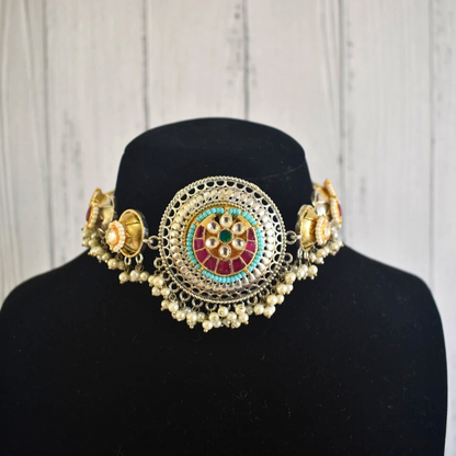 Bhavna Pachi Kundan Choker Necklace Set