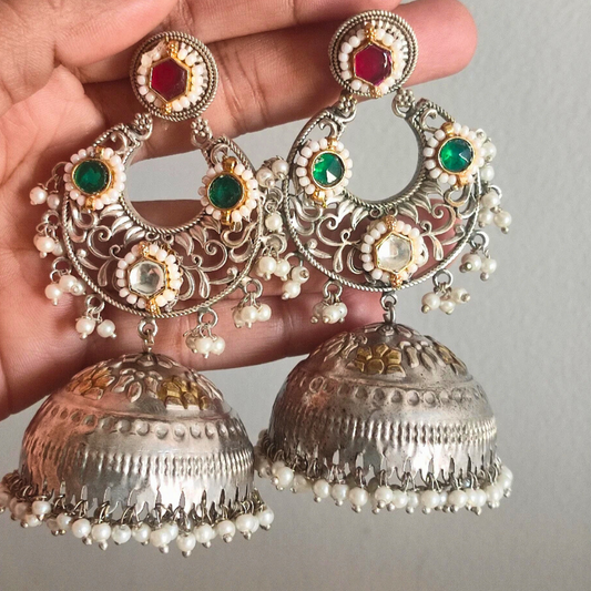 Pachi Kundan Jhumka