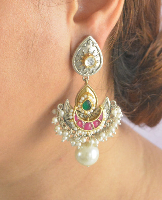 Suman Pachi Kundan Designer Earrings