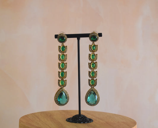 Surini Stone and Beaded Faux Pearl Earrings