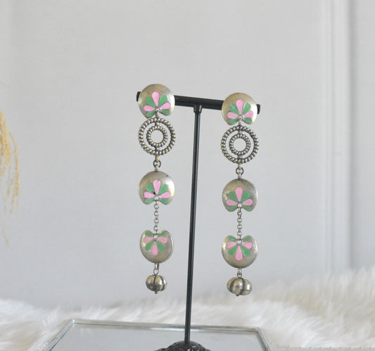 Handpainted long lightweight Earrings