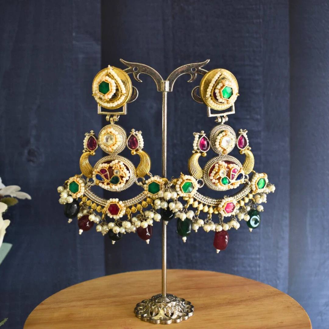 Pachi Kundan Festive Earrings