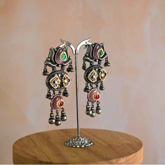 Priya Pachi Kundan Stone Earrings