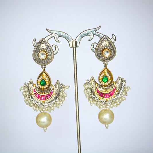 Suman Pachi Kundan Designer Earrings