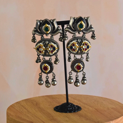 Priya Pachi Kundan Stone Earrings