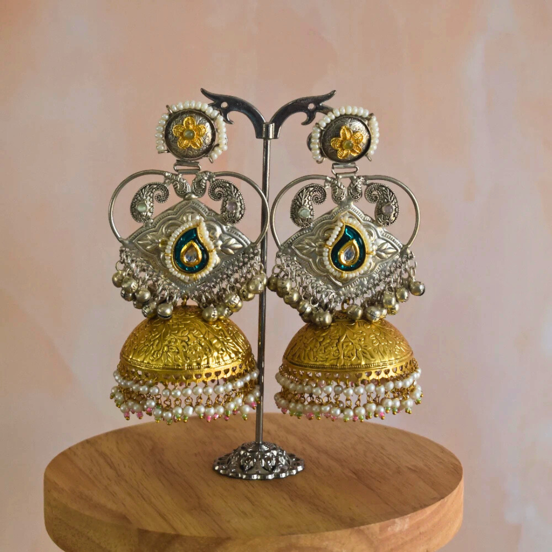 Pachi Kundan Designer Heavy and Long Earrings