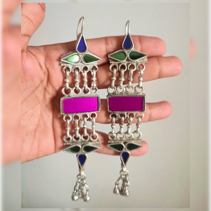 Long Glass Earrings