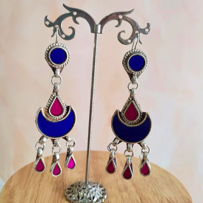 Madhuban Long Glass Earrings