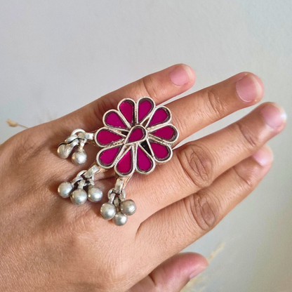 Pink Glass Ring