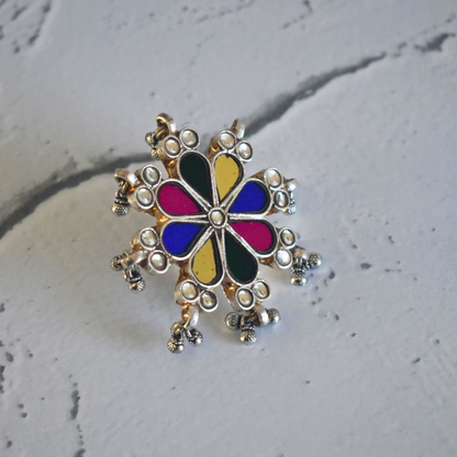 Mrina Multicoloured Adjustable Big Size Ring