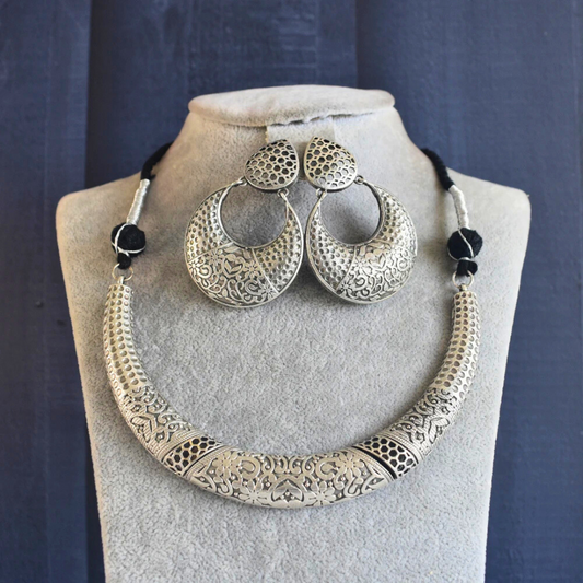 Mahua Brass Necklace Set Extendable