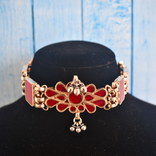 Veena  Glass choker Necklace