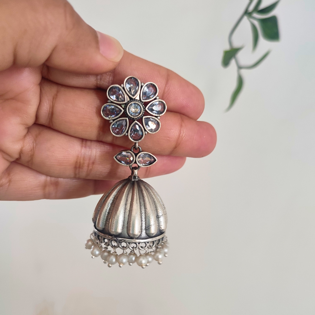 Gautami Stone Brass Jhumki