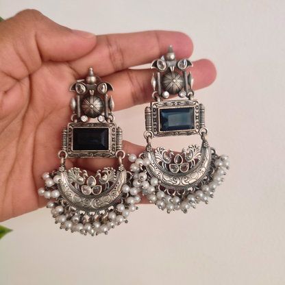 Sirsha stone brass jhumki