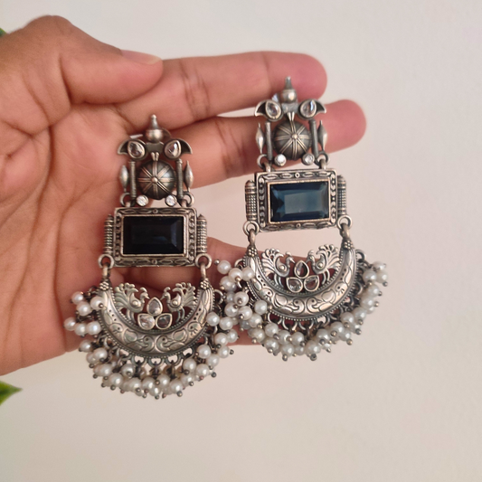 Sirsha stone brass jhumki