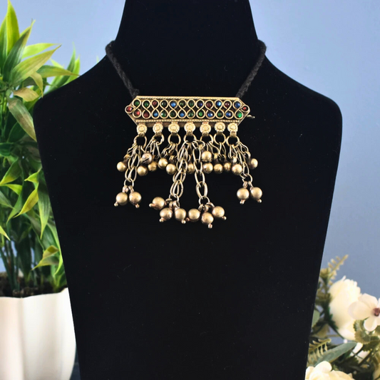 Mehroon Sleek Afghani Necklace