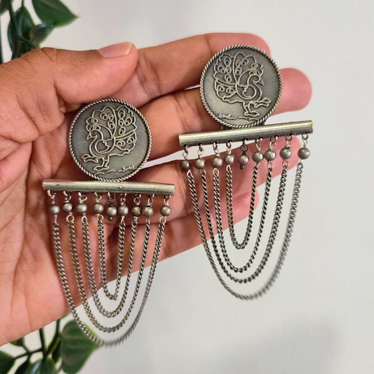 Coin Hanging Drop Earrings